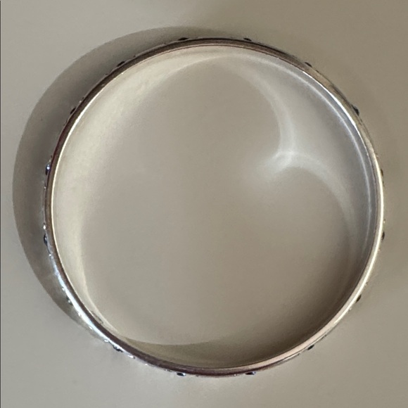 Brighton Women's Silver Bangle with Light Blue Crystals OS EUC - Picture 6 of 9